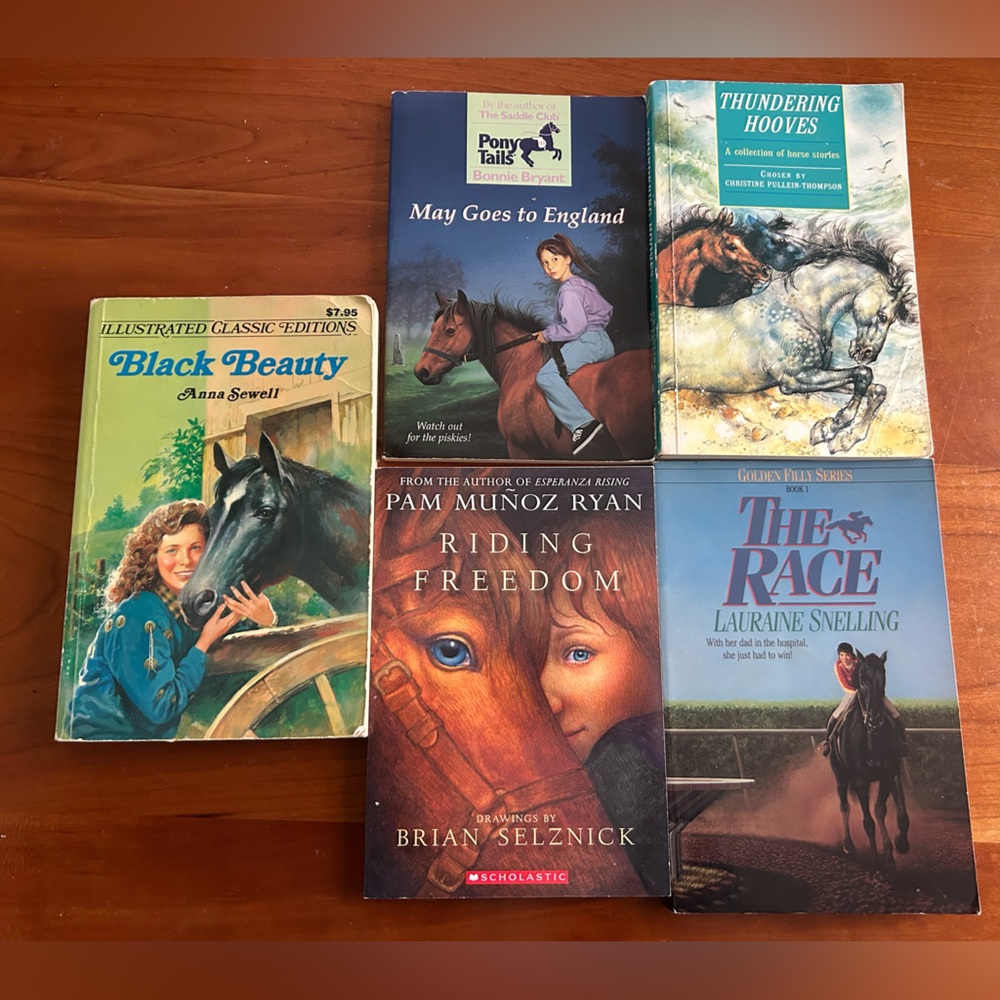 Lot of 5 Horse Theme Chapter Books Black Beauty Riding Freedom The Race